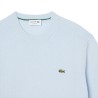 Lacoste - MAGLIONE A GIROCOLLO IN LANA CARDATA SUGARED BLUE