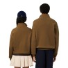 Lacoste - FELPA IN TESSUTO PESANTE CON ZIP SUL COLLO COFFEE BROWN