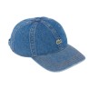 Lacoste - CAPPELLINO IN DENIM DI COTONE BLUE