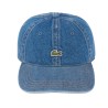 Lacoste - CAPPELLINO IN DENIM DI COTONE BLUE