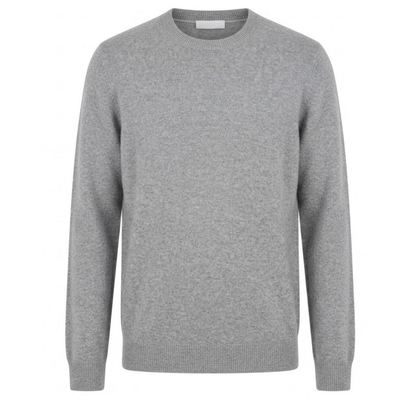 Diktat - JERSEY CUELLO REDONDO CACHEMIR GRIS MEDIO