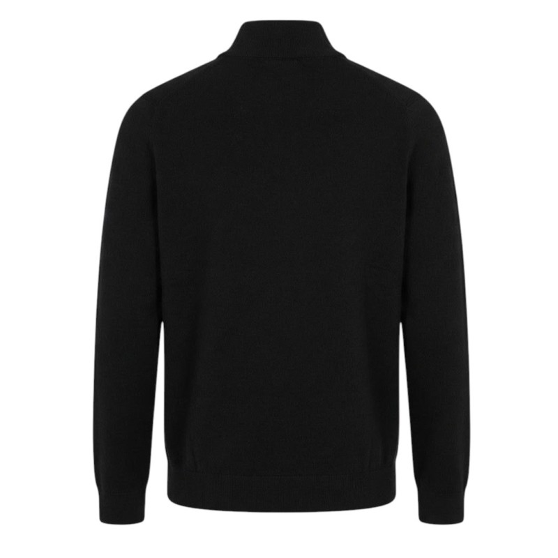 Diktat - PULL DEMI-ZIP VISCOSE CACHEMIRE JAUGE 12 NOIR
