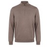 Diktat - PULL DEMI-ZIP VISCOSE CACHEMIRE JAUGE 12 TAUPE