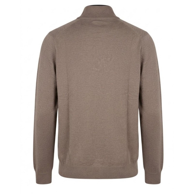 Diktat - LUPETTO MEZZA ZIP VISCOSA CASHMERE F.12 TORTORA