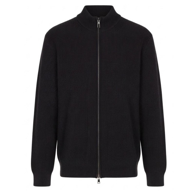 Diktat - CARDIGAN ZIPPÉ WARM COTTON NOIR