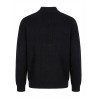 Diktat - LUPETTO FULL ZIP MAGLIA INGLESE WARM COTTON NERO