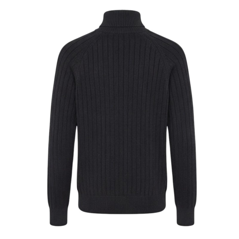 Diktat - RIBBED ROLL-NECK JUMPER WARM COTTON BLACK