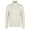 Diktat - RIBBED ROLL-NECK JUMPER WARM COTTON ICE
