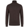Diktat - JERSEY CUELLO ALTO CANALÉ WARM COTTON MARRÓN OSCURO