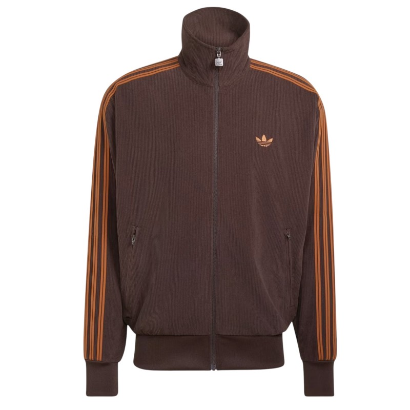 Adidas - TRACK TOP FIREBIRD IN VELLUTO A COSTE AURORA COFFEE