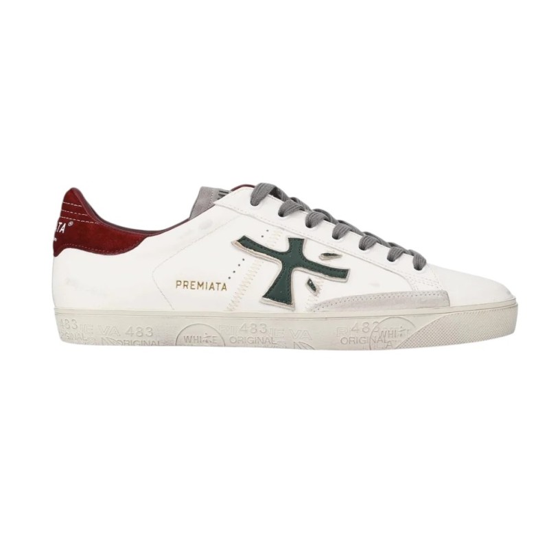 Premiata - STEVEN 7631 BLANCO VERDE BURDEOS