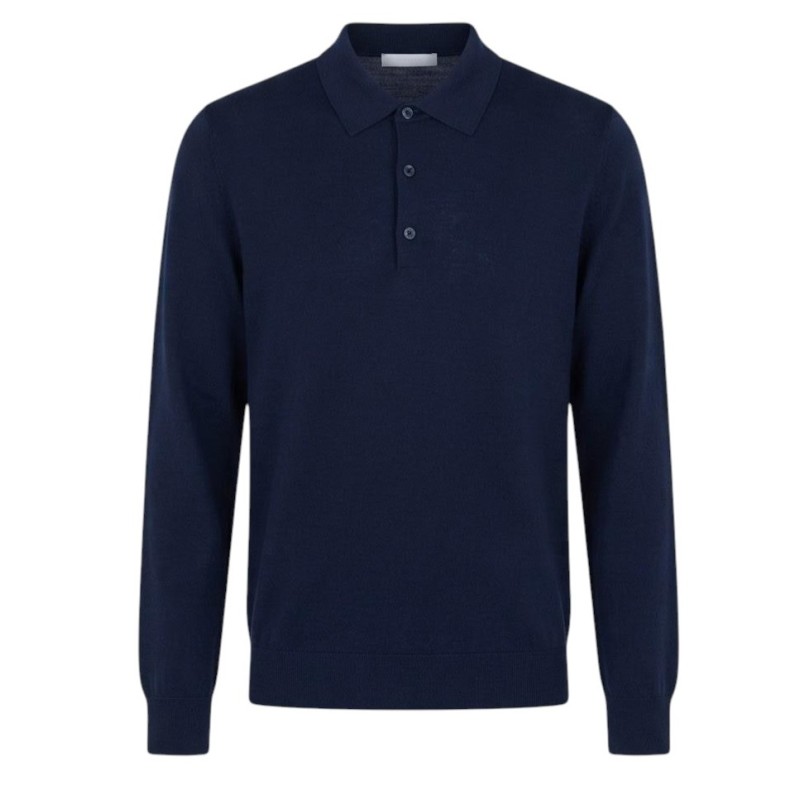 Diktat - EXTRA-FINE MERINO POLO 18 GAUGE MIDNIGHT BLUE
