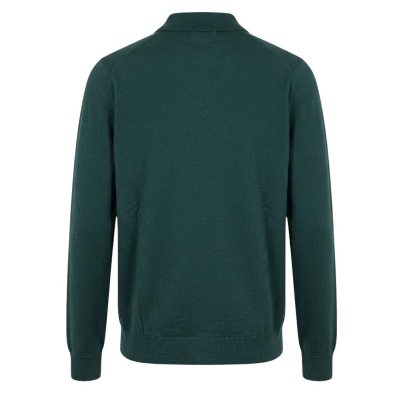 Diktat - EXTRA-FINE MERINO POLO 18 GAUGE FOREST GREEN