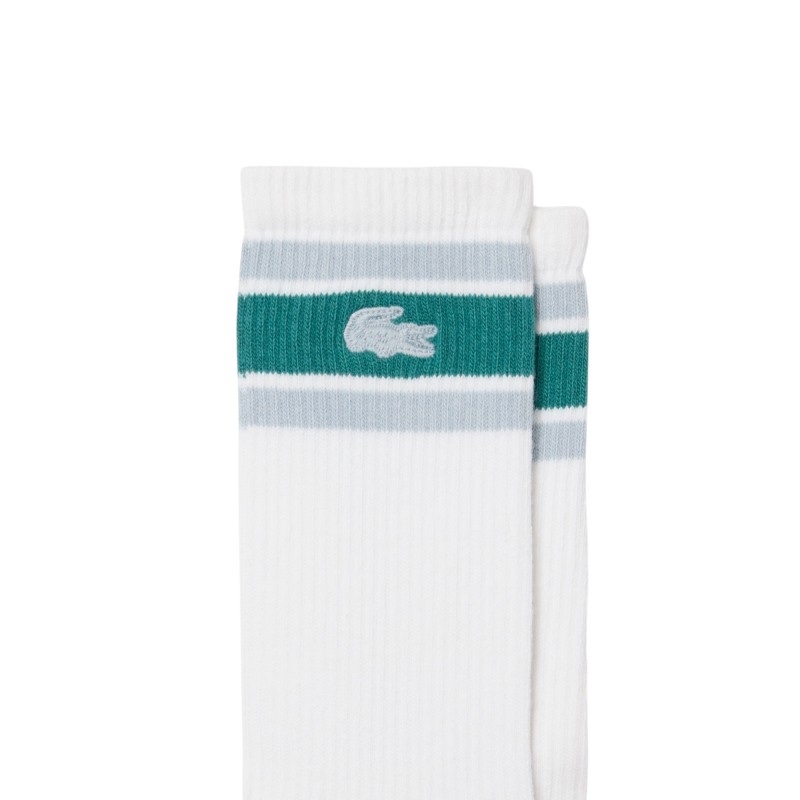 Lacoste - CALCETINES CANALÉ BLANCO/VERDE/GRIS/AMARILLO
