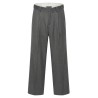 Mood One - PINSTRIPE TAILORED TROUSERS GREY