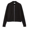 Diana Studio - BOMBER IN LANA MERINO EXTRAFINE PUNTO MILANO MARRONE