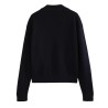 Diana Studio - BOMBER IN LANA MERINO EXTRAFINE PUNTO MILANO BLU NAVY