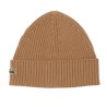 Lacoste - BERRETTO IN LANA A COSTE MARRONE