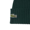 Lacoste - BONNET EN LAINE CÔTELÉ VERT SINOPLE
