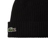 Lacoste - BERRETTO IN LANA A COSTE NERO