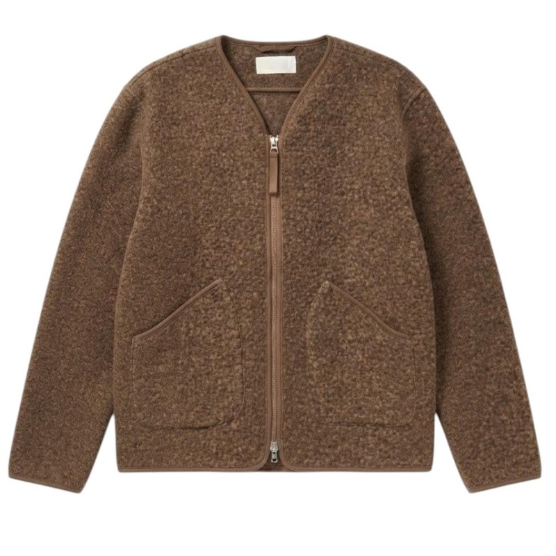 Universal Works - ZIP LINER JACKET BROWN MARL
