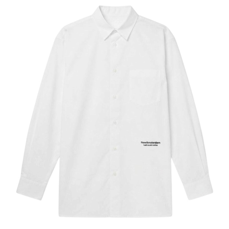 New Amsterdam Surfassociation - OVERSIZED BUTTON-UP WHITE