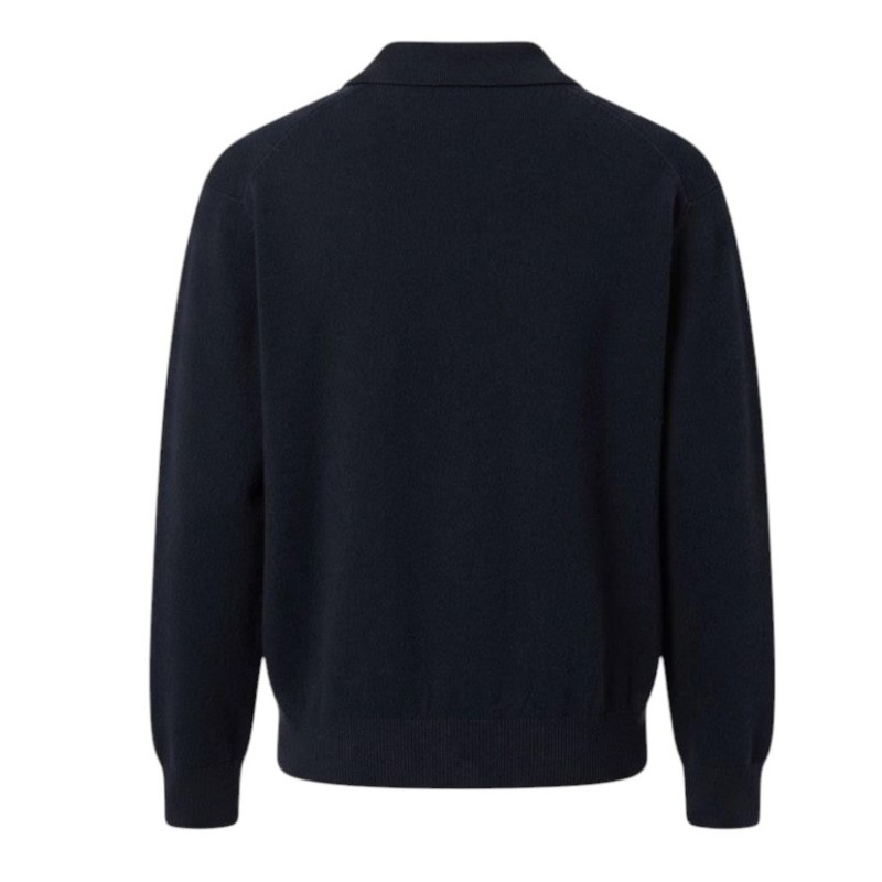 Diana Studio - POLO HALF ZIP BLU NAVY