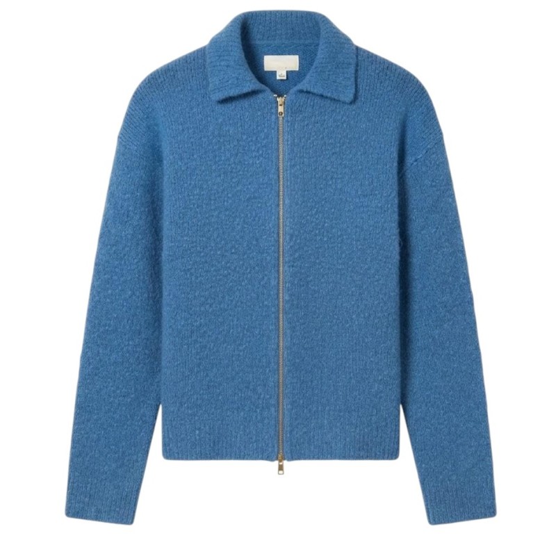 Diana Studio - GIACCA POLO FULL ZIP BLUE DENIM