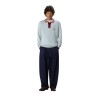 Drôle De Monsieur - D MIRROR OPENWORK KNIT POLO LIGHT BLUE