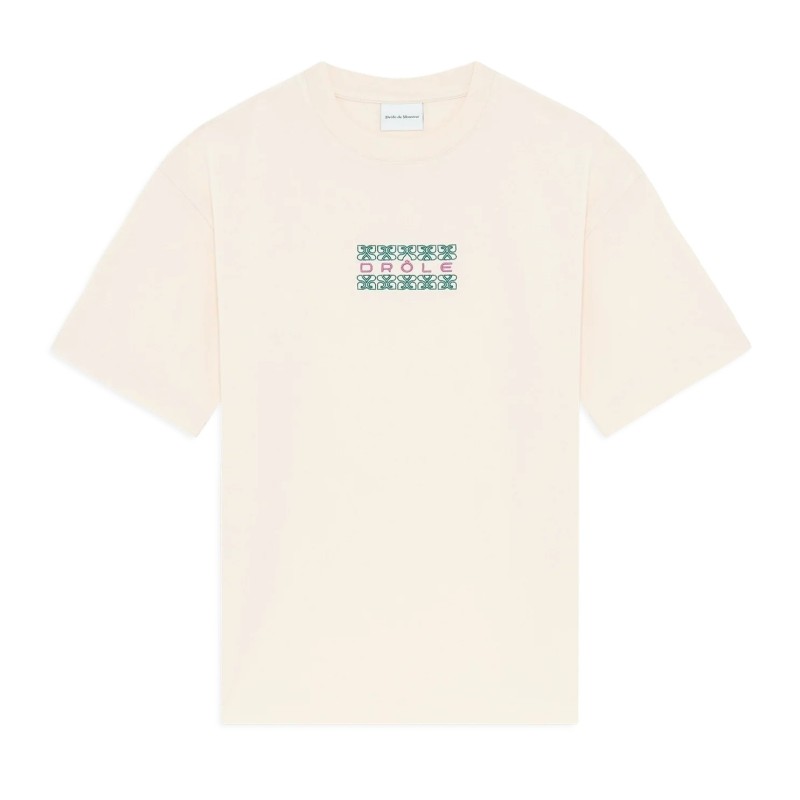 Drôle De Monsieur - T-SHIRT DRÔLE ORNEMENTS LIGHT BEIGE