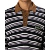 Drôle De Monsieur - STRIPED KNITWEAR LONGSLEEVE POLO NAVY