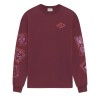 Drôle De Monsieur - DRÔLE CARDS PRINT LONGSLEEVE T-SHIRT BURGUNDY
