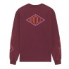Drôle De Monsieur - DRÔLE CARDS PRINT LONGSLEEVE T-SHIRT BURGUNDY