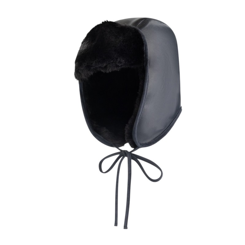 ARTE Antwerp - CHAPKA SHEARLING LEATHER AVIATOR NAVY