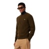 Lacoste - CABLE KNIT CARDED WOOL JUMPER COFFEE BROWN