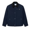 Lacoste - CHAQUETA DE ALGODÓN CON CUELLO DE PANA NAVY