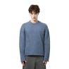 Diana Studio - PULL COL ROND ALPAGA COUPÉ MAIN BLEU CIEL
