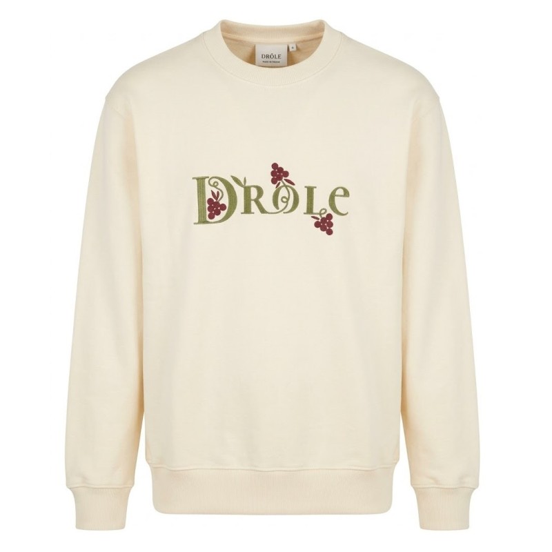 Drôle De Monsieur - DRÔLE HERITAGE SWEATSHIRT LIGHT BEIGE