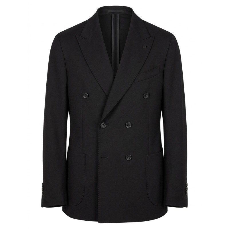 Daniele Alessandrini - DOUBLE-BREASTED BLAZER BLACK