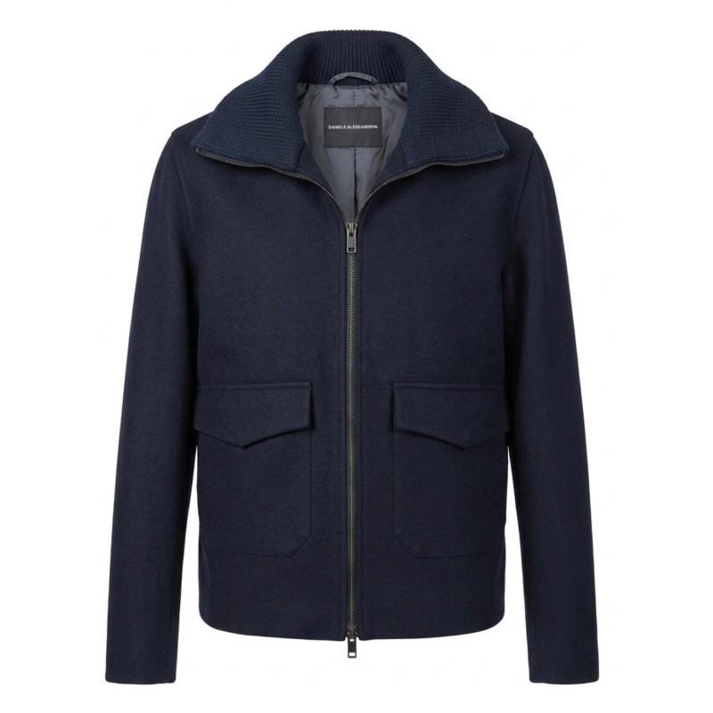 Daniele Alessandrini - GIACCA CON ZIP NAVY