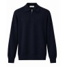 Diktat - POLO MEZZA ZIP COSTINA MERINOS EXTRAFINE BLU NOTTE