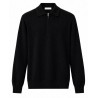 Diktat - POLO MEZZA ZIP COSTINA MERINOS EXTRAFINE NERO