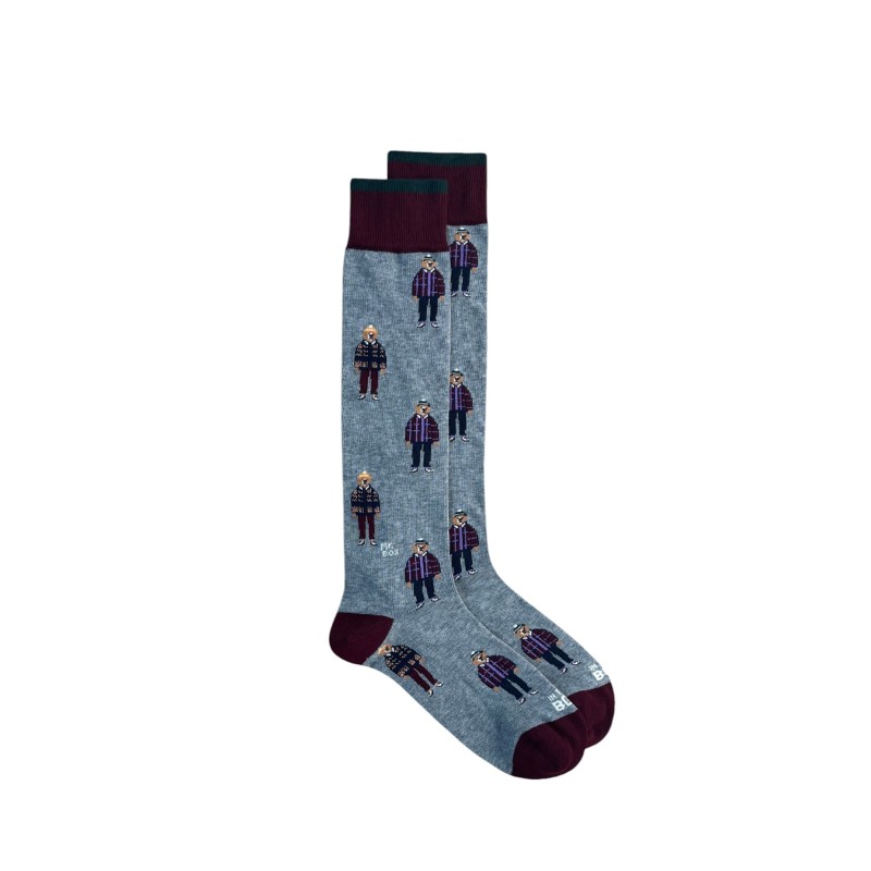 In The Box - MR BOX TARTAN SOCKS GREY MELANGE