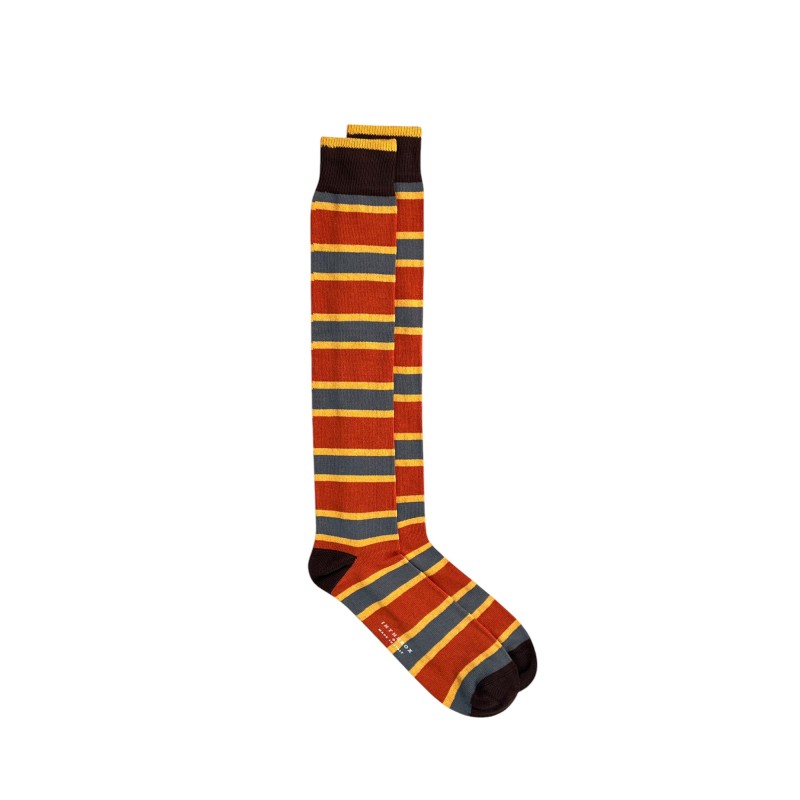 In The Box - CALZE MULTIRIGA MARRONE/MULTICOLOR