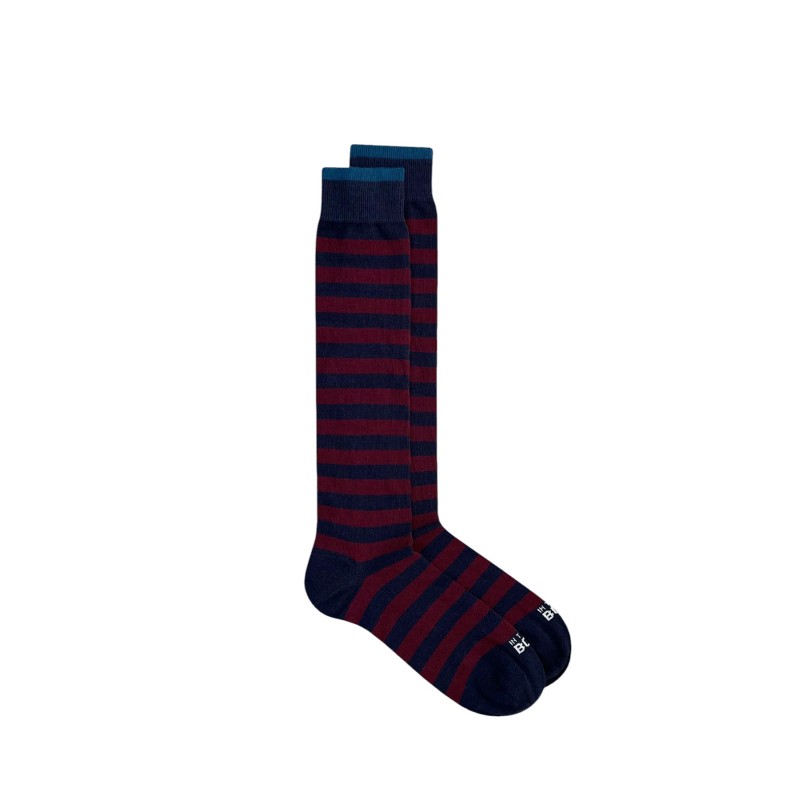 In The Box - STRIPED SOCKS BURGUNDY/NAVY