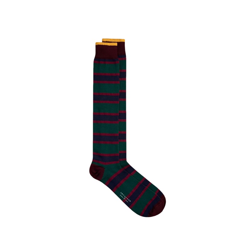 In The Box - SOCKEN MULTISTREIFEN BORDEAUX/MEHRFARBIG