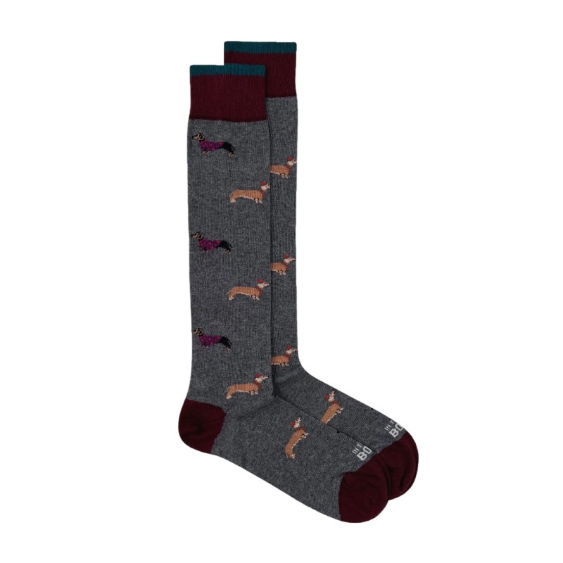 In The Box - DACHSHUND SOCKS DARK GREY