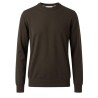 Diktat - CREW NECK JUMPER DARK BROWN