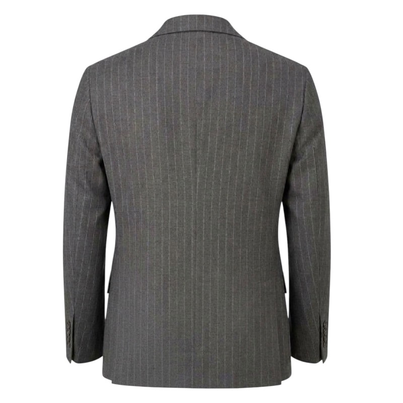 Mood One - VESTE CROISÉE À RAYURES TENNIS GRISE