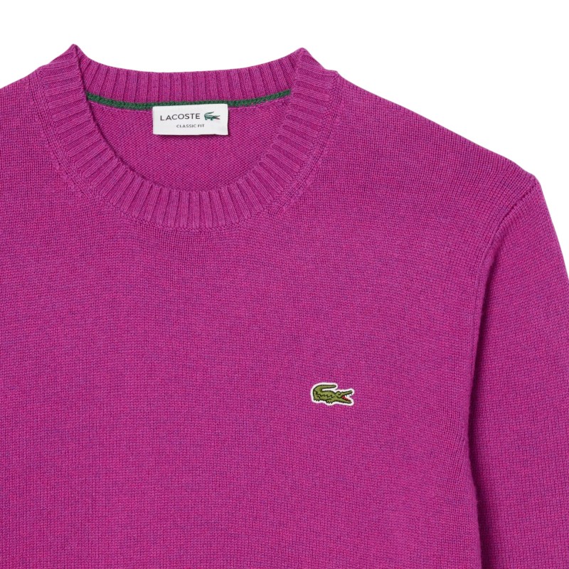 Lacoste - JERSEY DE LANA CARDADA HEATHER PURPLE